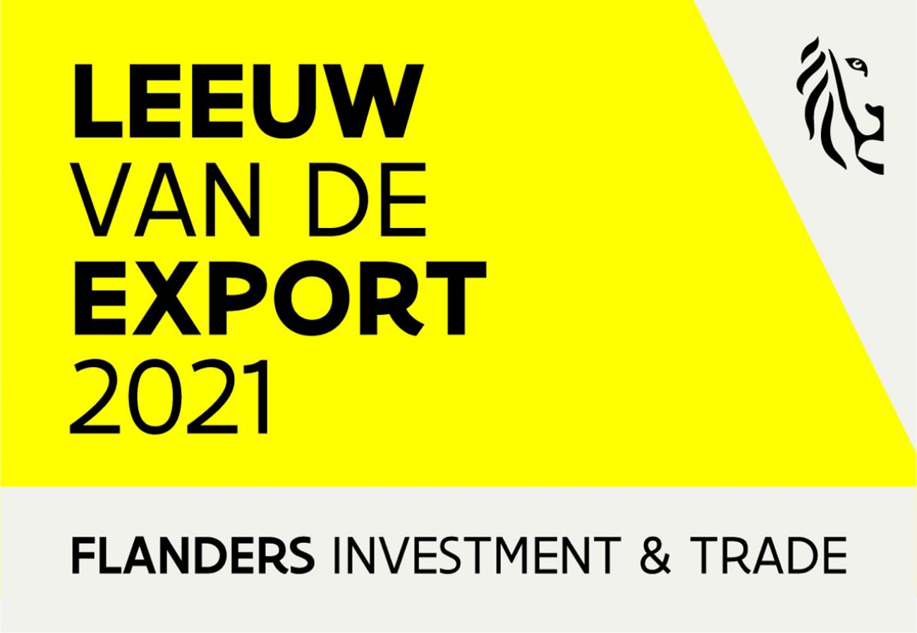 Label leeuw vd export liggend geel