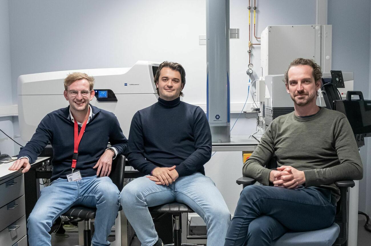 Innovatieve duurzame technologie van links naar rechts Hendrik Vercammen Maxim Le Compte Christophe Deben Sightera Biosciences 60325
